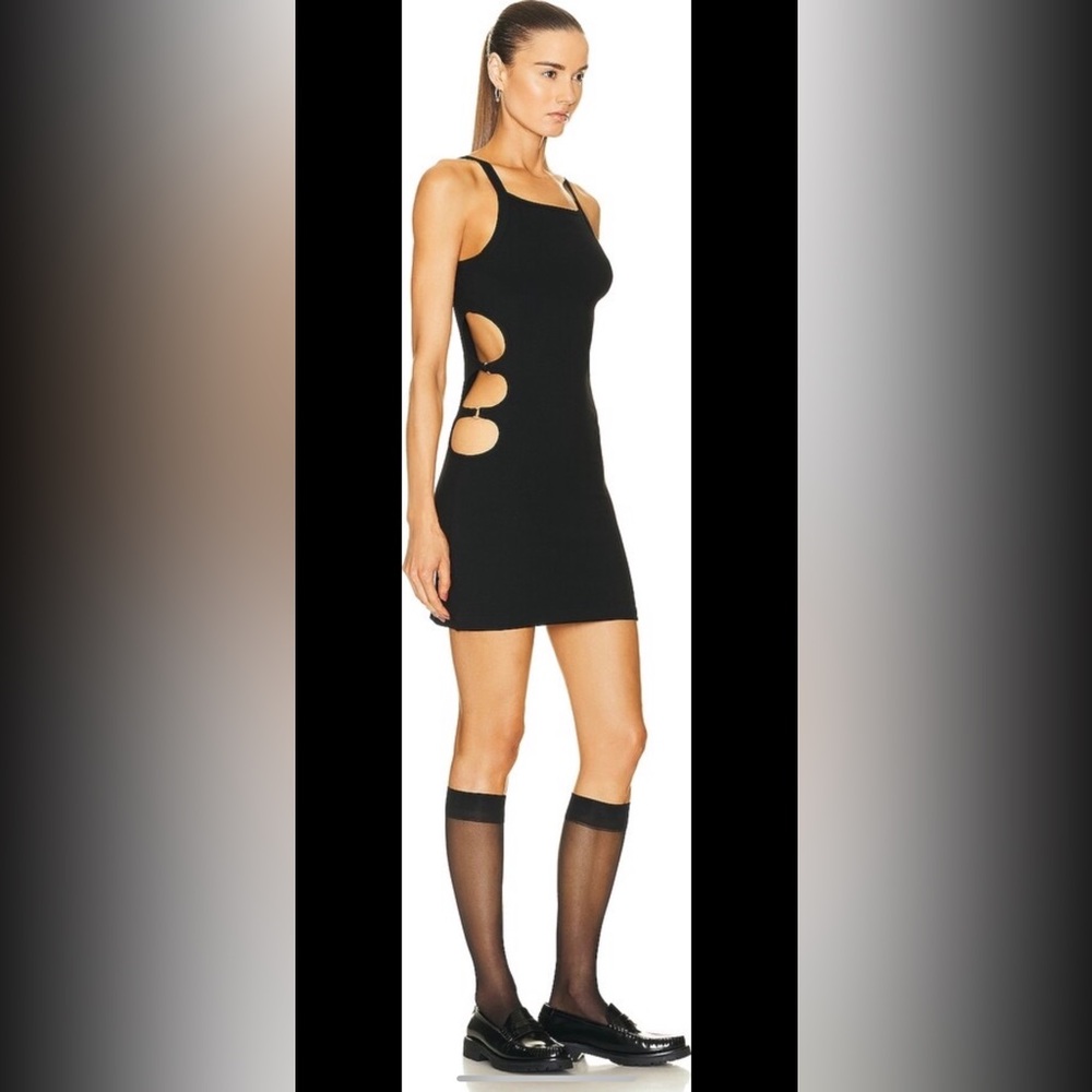 Sandy Liang Black Cut-Out Dress